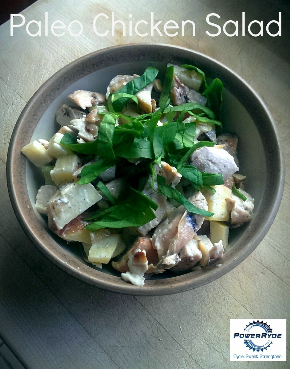 Paleo Chicken Salad with PowerRyde logo